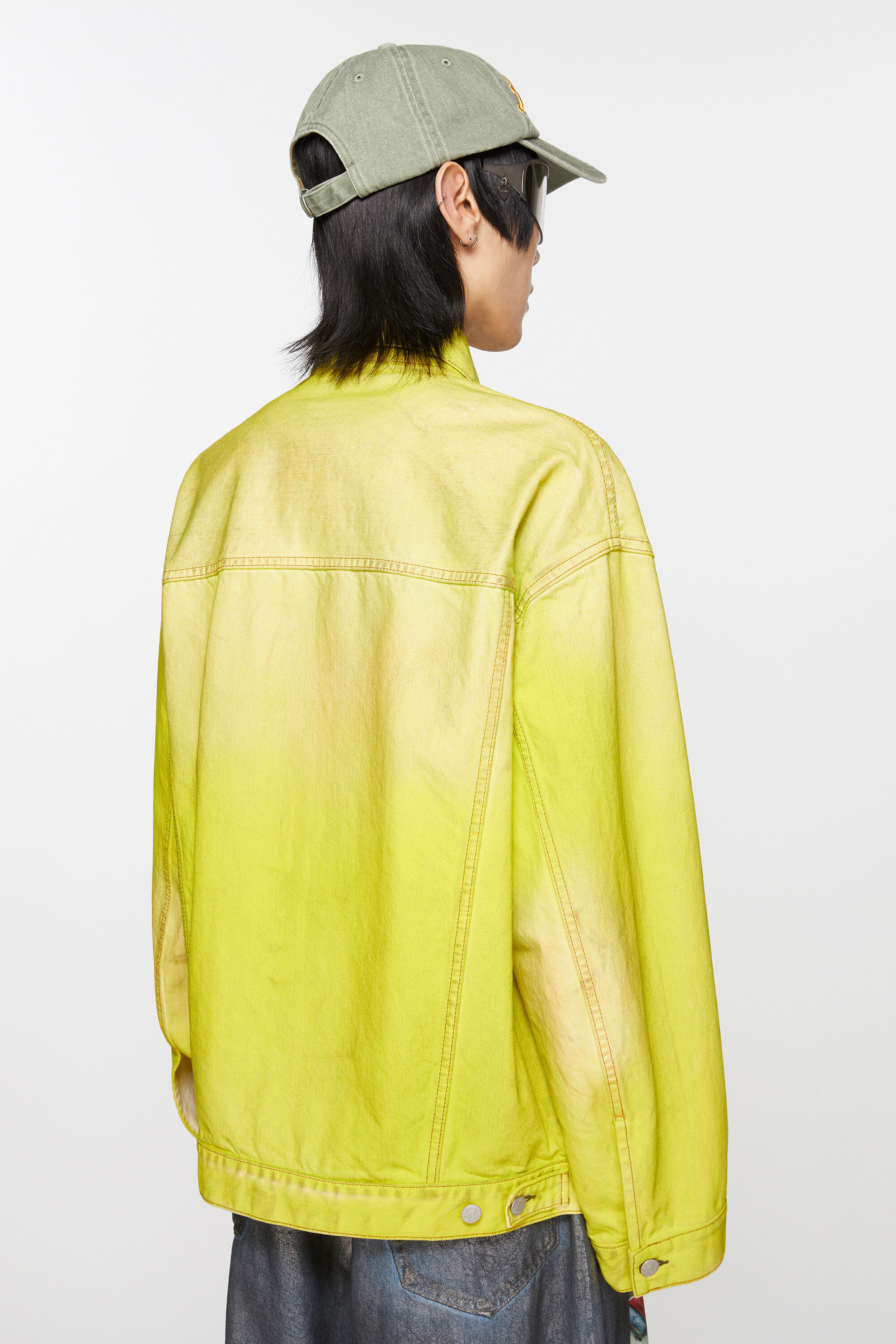 Asos Oversized Denim Jacket In Vintage Yellow, $44 | Asos | Lookastic